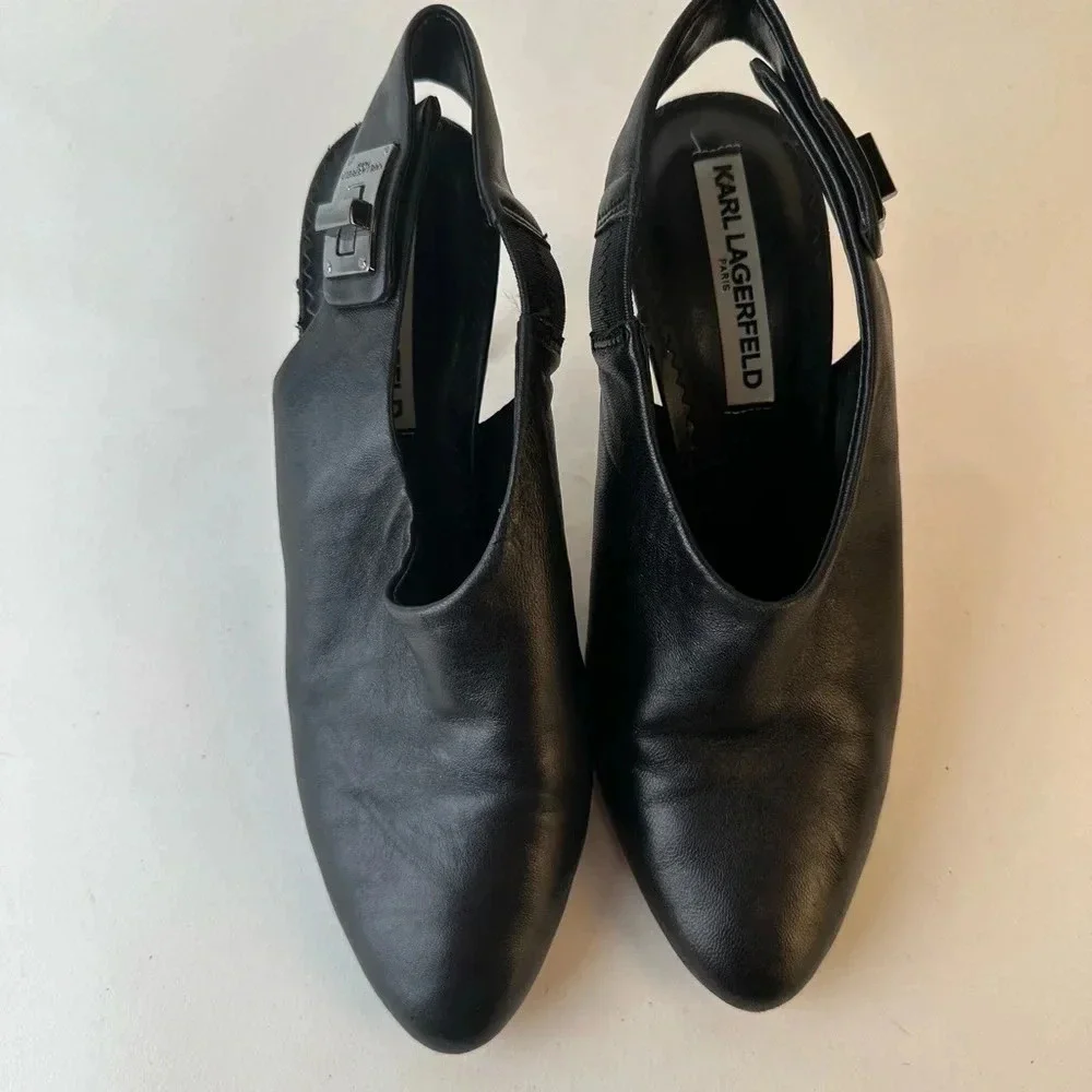 Karl Langerfield Maddie Slingback Heel Booties